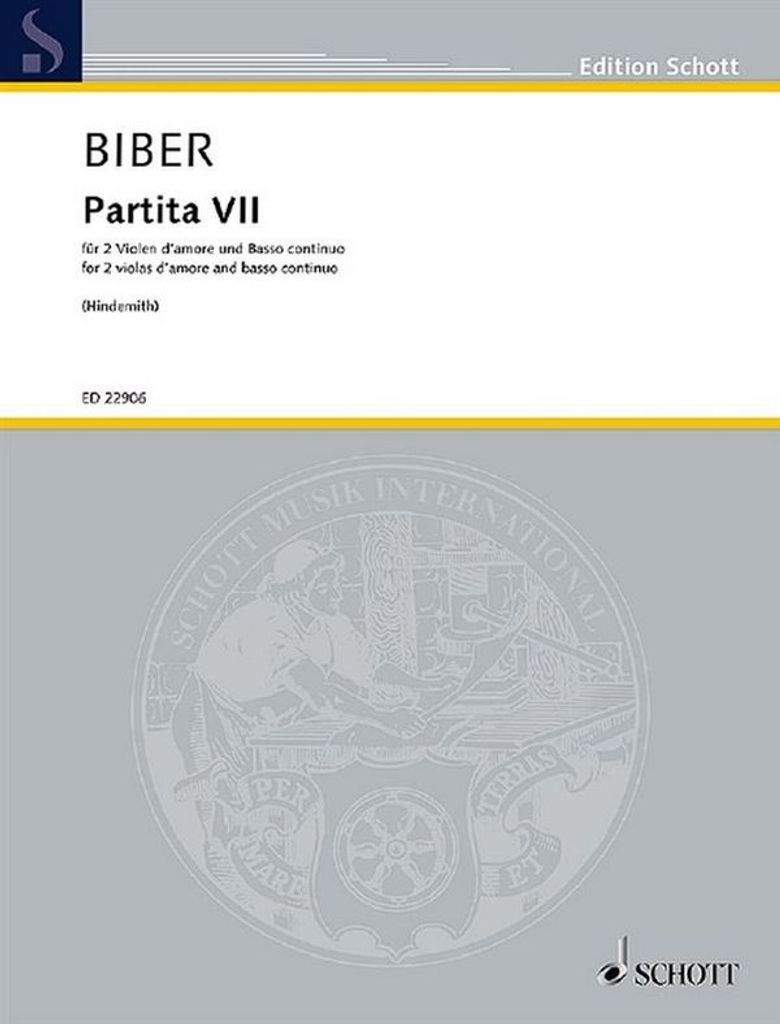 Partita Nr.7 für 2 Violen d'amore und Bc Partitur und Stimmen