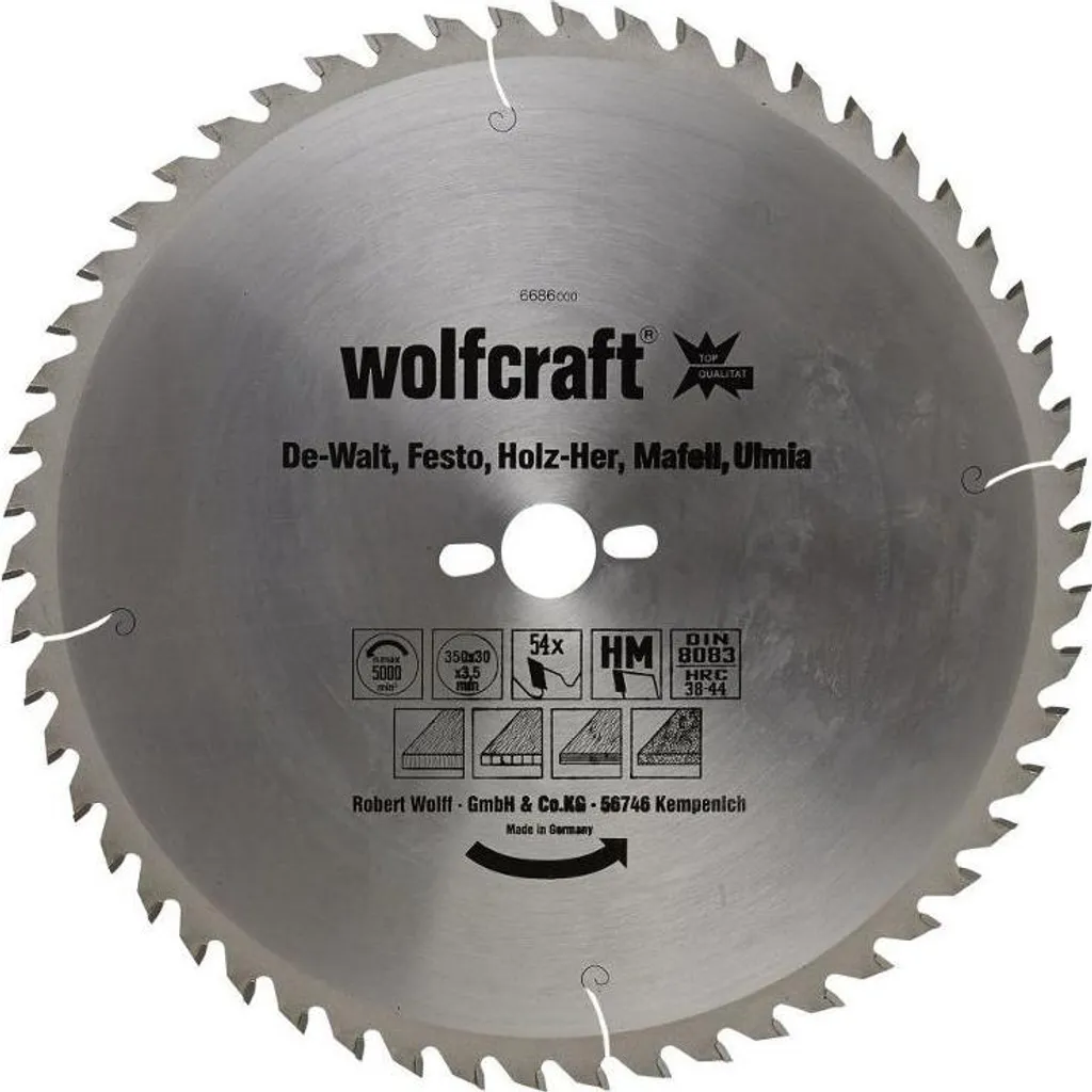 Lame scie circulaire 350x30 Wolfcraft : stop aux éclats de bois !