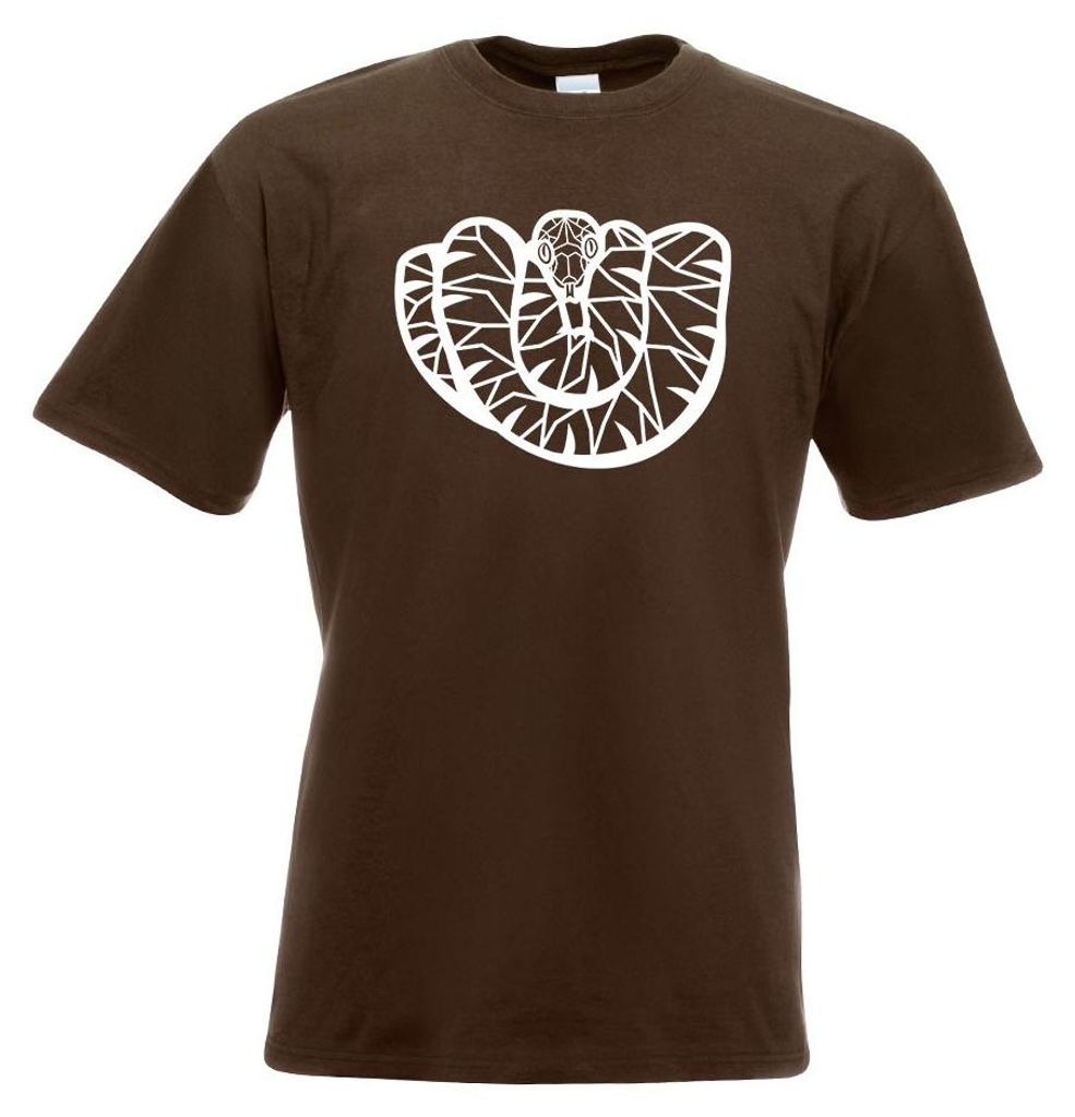 Kiwistar - T-Shirt - Chocolate - Polygon Schlange Boa Tier Art Herren Funshirt Bedruckt Design Sprüche Spruch Motive - mit Motiv Bedruckt - Funshi...