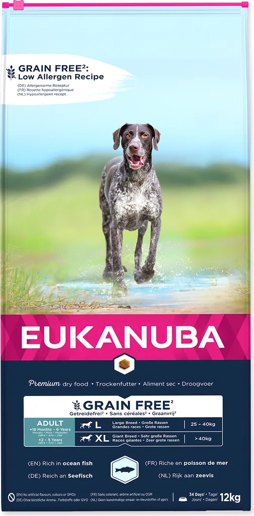 Nourriture Chien Grande Taille Digestion Sensible Poisson Eukanuba 12kg