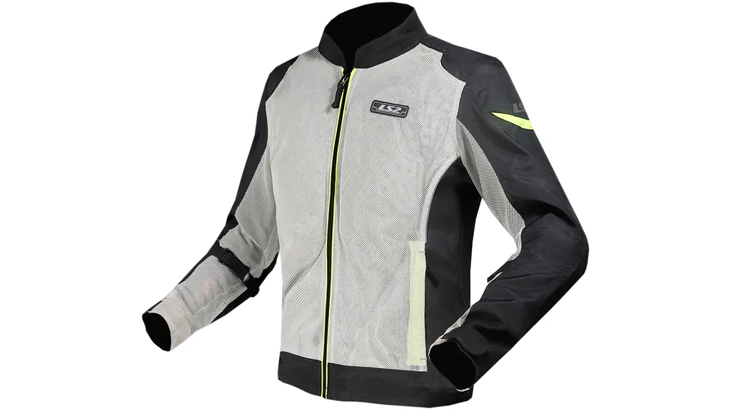 Blouson moto été ventilé LS2 Airy Gris et Jaune Fluo - Confort XXL 4XL