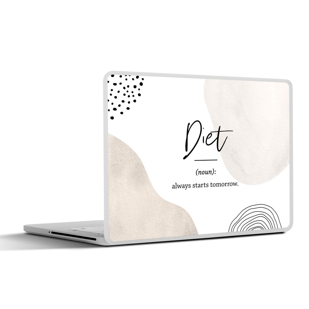 MuchoWow Laptop Aufkleber Sticker Cover Diät - Sprichwörter - Wörterbuch - Zitate - Definition der Diät 30x21 cm - Sticker für Laptop - Selb...