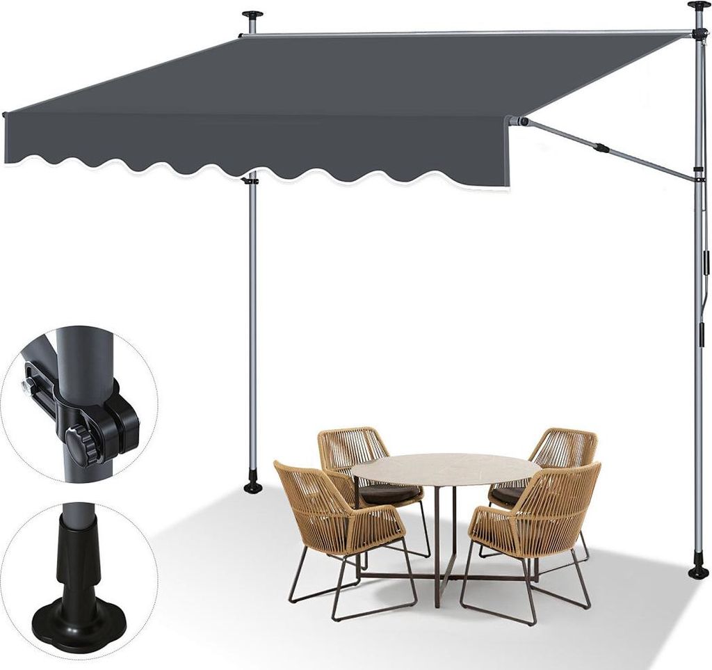 Faziango Klemmmarkise 350x150cm – Handkurbel-Markise mit Produktbild 