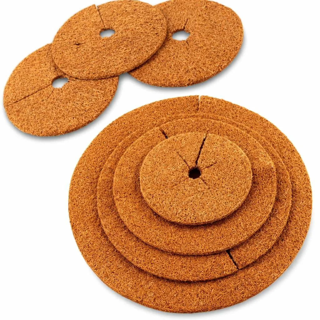 Disque de paillis de coco 45 cm pour protection hivernale des pots