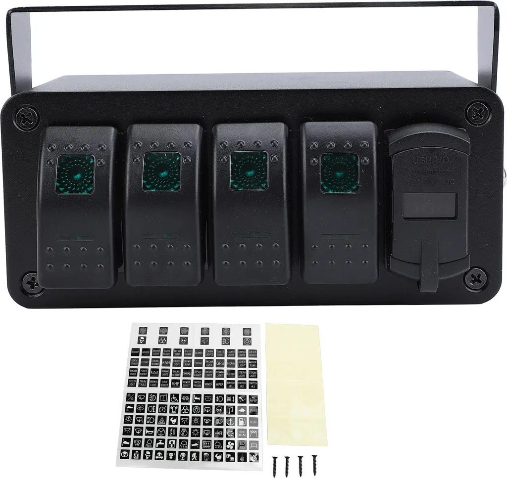 Panneau de Commande Étanche 4 Interrupteurs avec USB-C PD et Quick Charge - 2