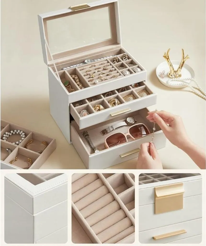 Mallette à bijoux pour le voyage et le rangement de table de nuit - 12