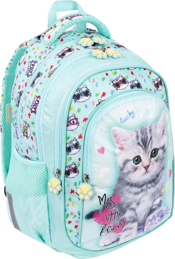 Sac d'école Fille 4 compartiments BPL58 My Little Friend MINT KITTY
