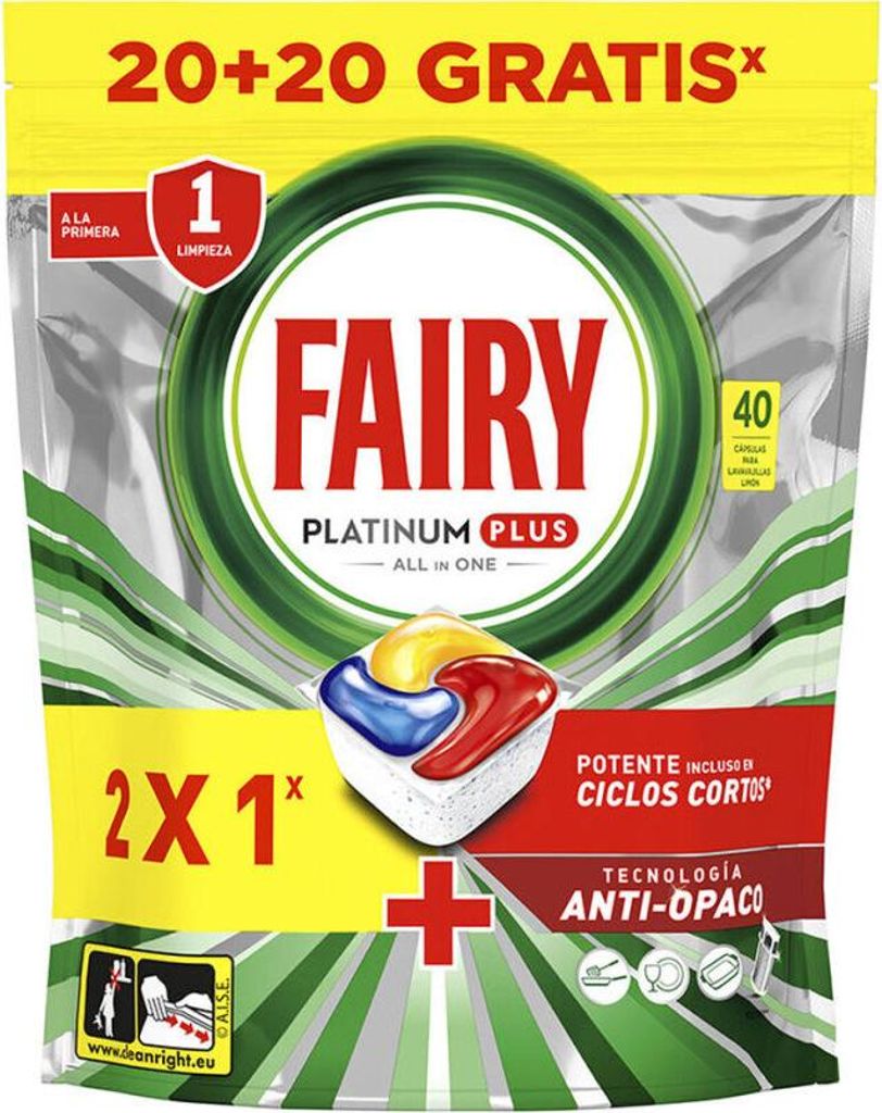 FAIRY PLATINUM PLUS LEMON Geschirrspü ler 40 Kapseln Produktbild 