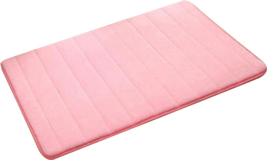 Dicke Korallenfleece Schwamm Badezimmer Wohnzimmerstuhl Matte Teppich nicht rutscher Teppich-Rosa ,Größen:60*90cm