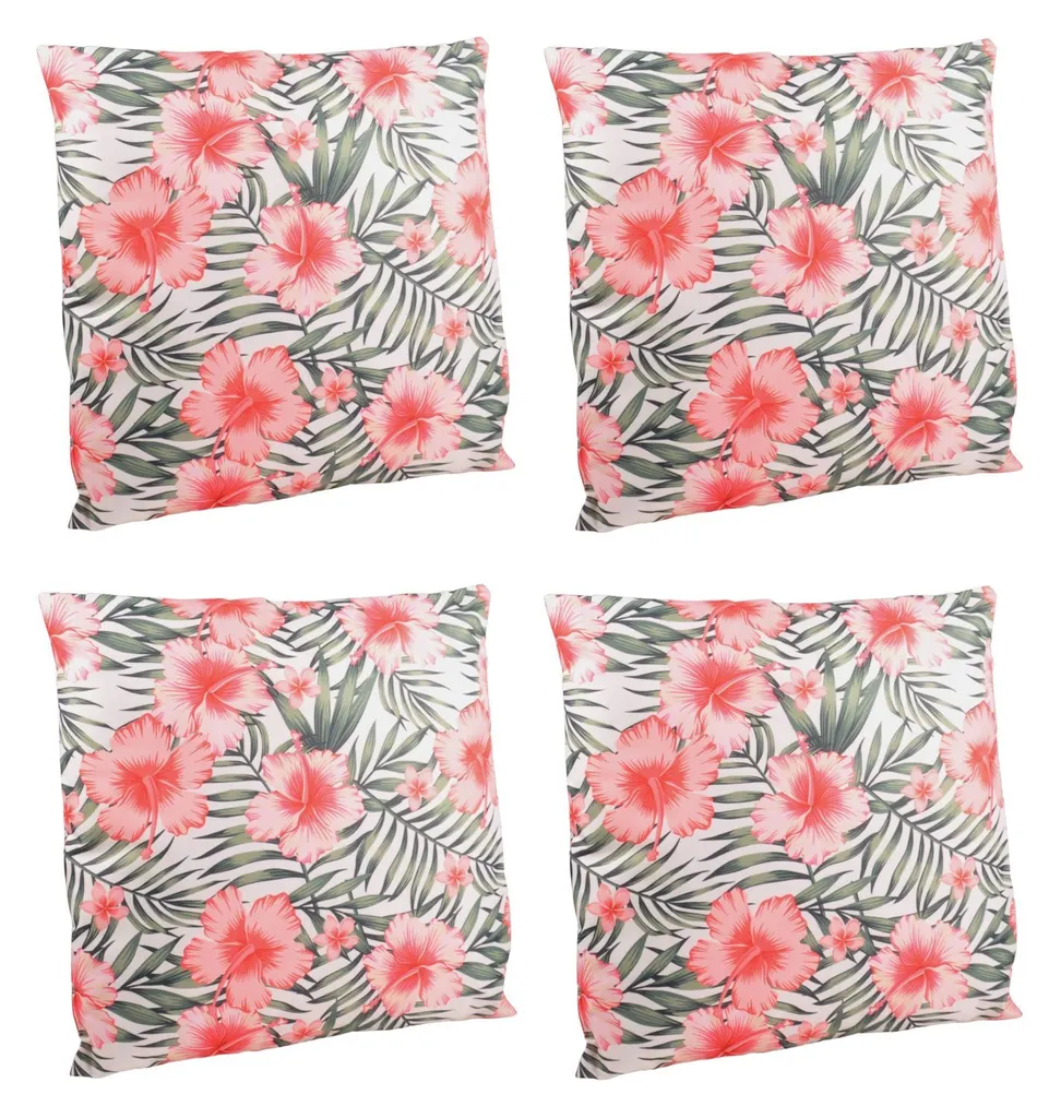 Coussins de jardin décoratifs 45x45 - Set de 4 pour salon d'extérieur