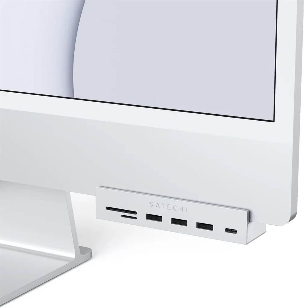 Hub USB-C Multiport pour iMac 24 Argent - Station d'accueil Aluminium
