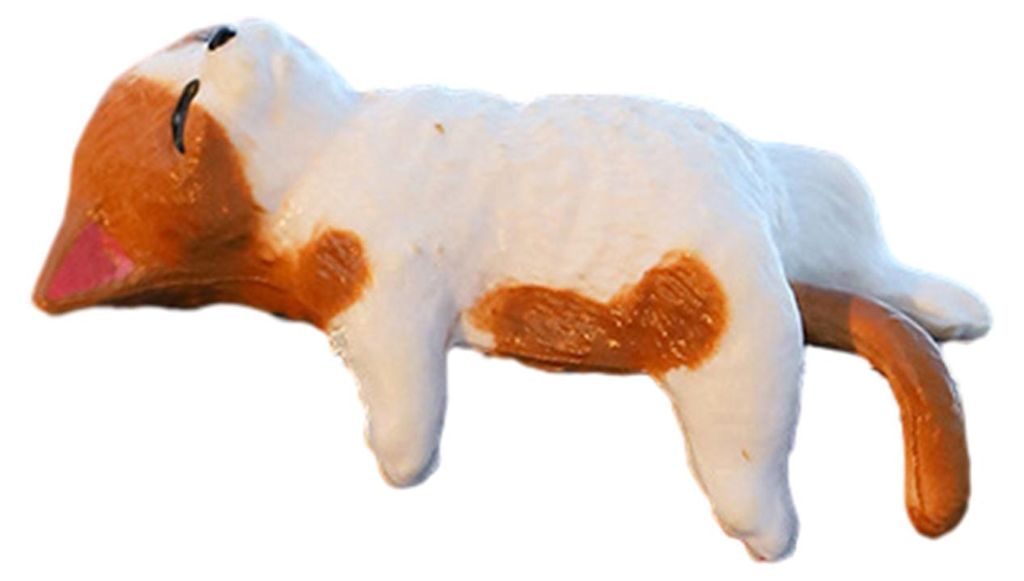 Niedliche Katzenfigur als Computermonitor-Dekoration, Mini-Katzenornament aus Kunstharz, Auto-Armaturenbrett-Dekoration für Zuhause, Büro, Schrei...