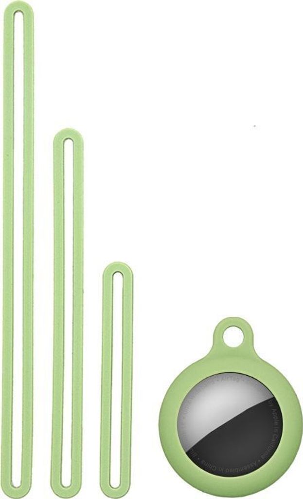 Mobigear Lanyard Apple AirTag Hülle Flexibles Silikon - Limette