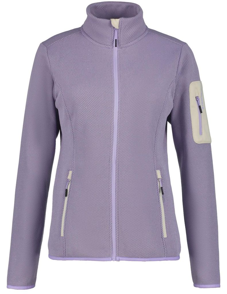 Icepeak Bowersville Strickfleecejacke für Damen ohne Kapuze, Farbe:Flieder, Größe:S