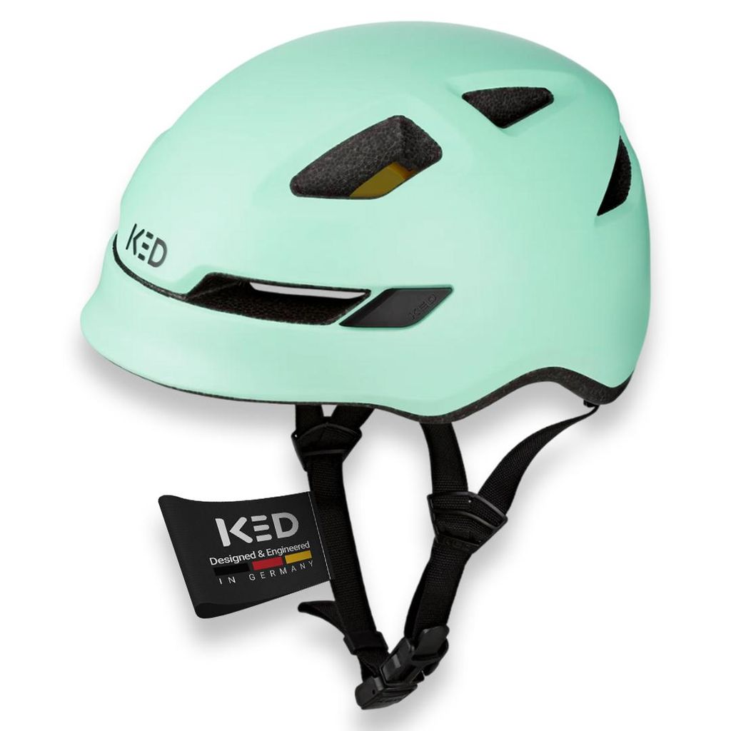 KED Pop II Kinder Fahrradhelm Mit Optimierter Passform Und LED Rücklicht – Verbesserte Belüftung Für Mehr Komfort Farbe: Mint Matt Größe: 48...