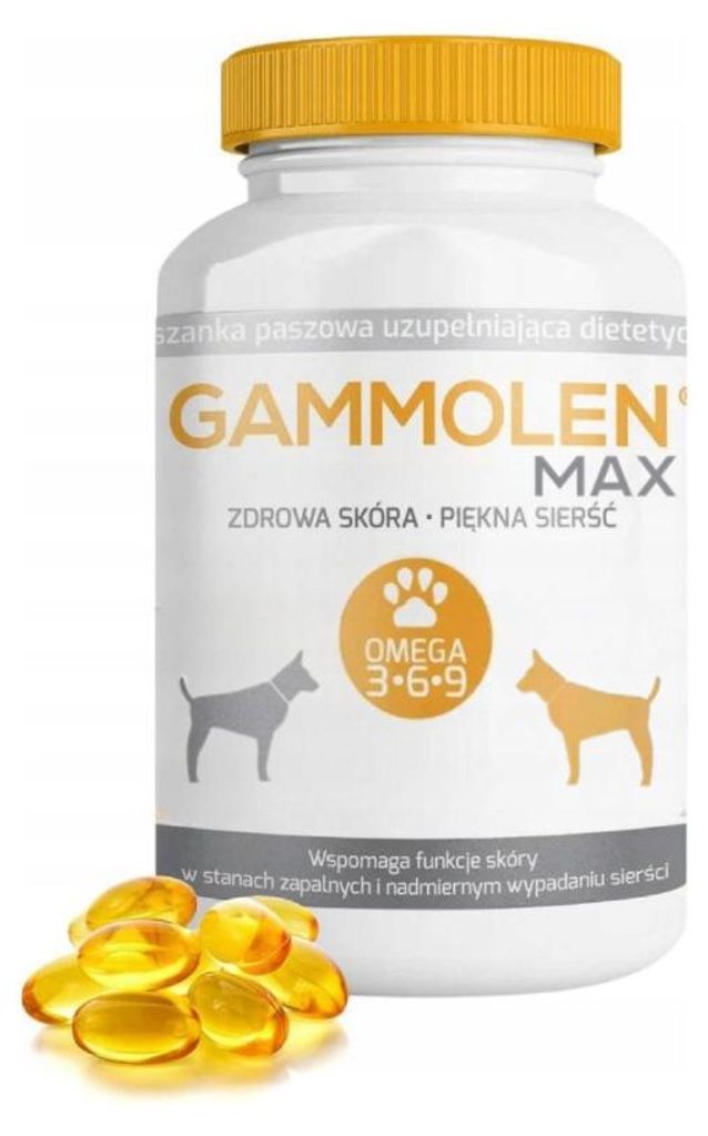 Gammolen Max Suplement Dla Psów Dużych Ras 90 Kapsułek Zdjęcie produktu 