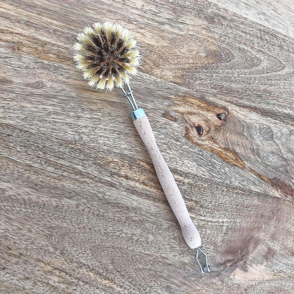 Brosse vaisselle en laiton à tête rechargeable Image du produit 