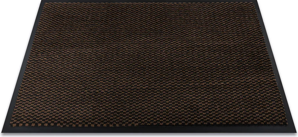 Tapis TEXAS 456 antidérapant fini les glissades et la boue brun 50x80cm
