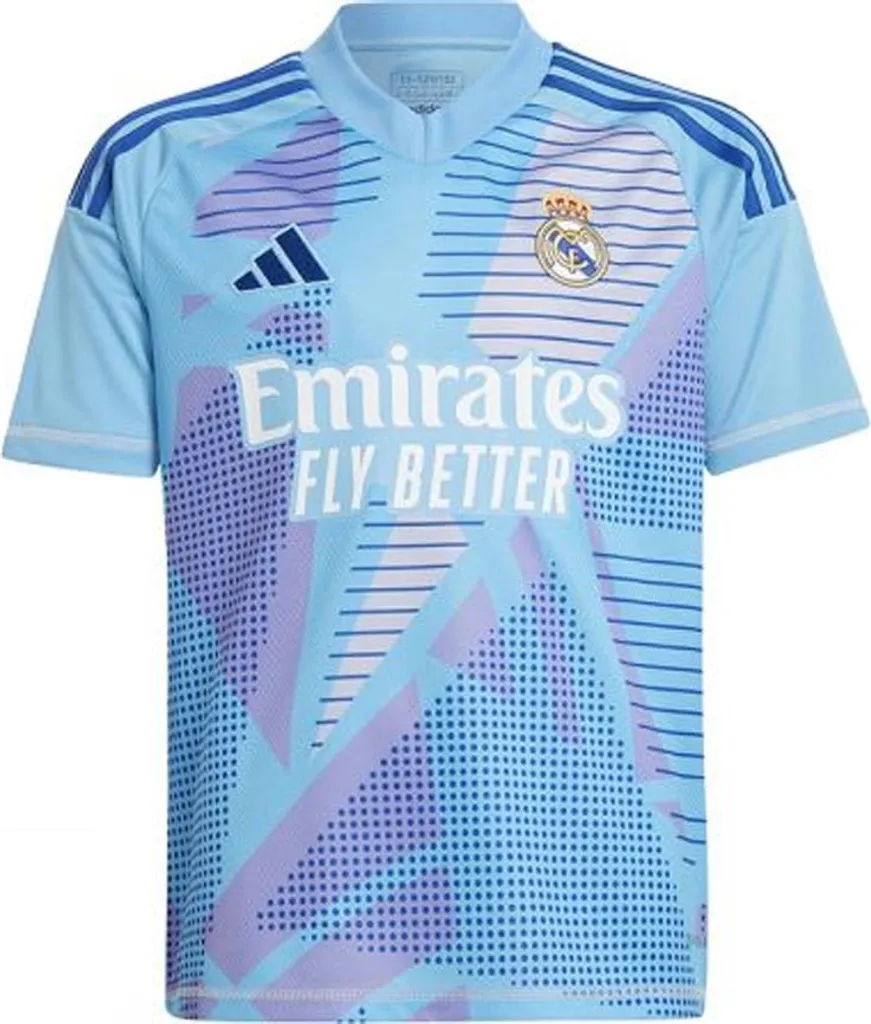 Maillot Gardien Real Madrid Enfant Adidas BS6609 Bleu Taille 128 Officiel