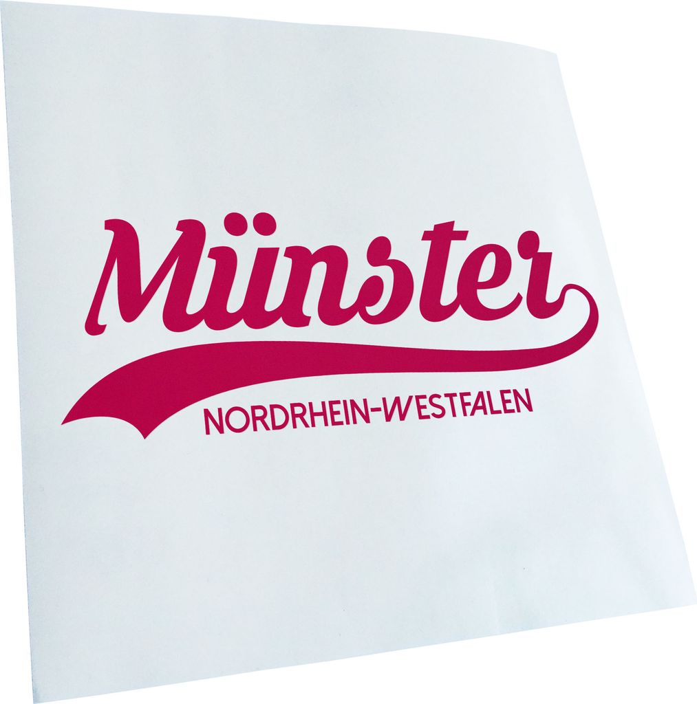 Kiwistar - Autoaufkleber - Münster Nordrhein-Westfalen - Neonorange - 20x8cm - Aufkleber für Auto, Laptop, Fahrrad, LKW, Motorrad mehrfarbig JDM ...
