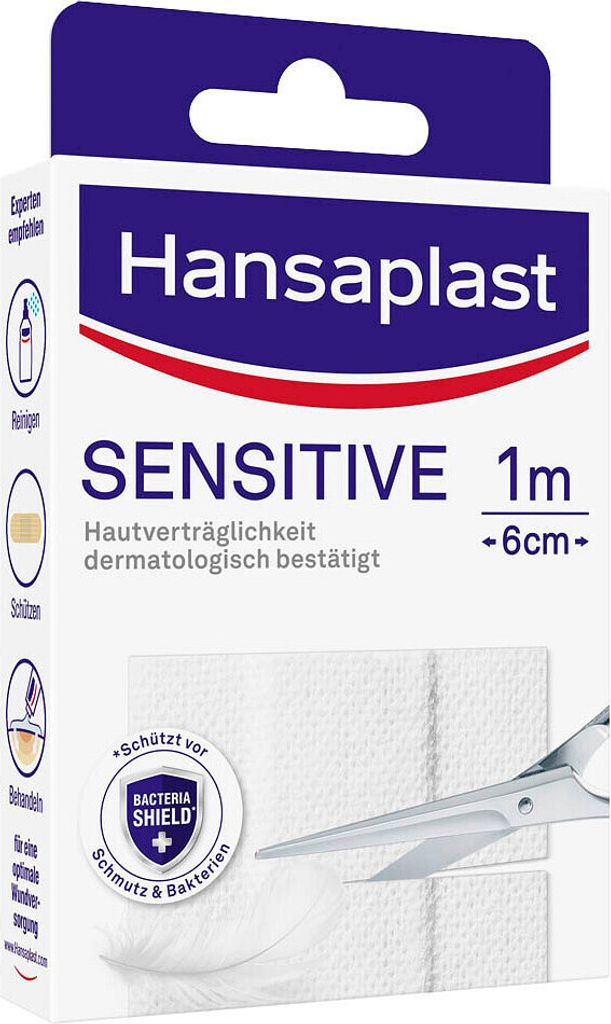 Hansaplast Sensitive Pflast.hypoallergen 6 cmx1 m 1 St