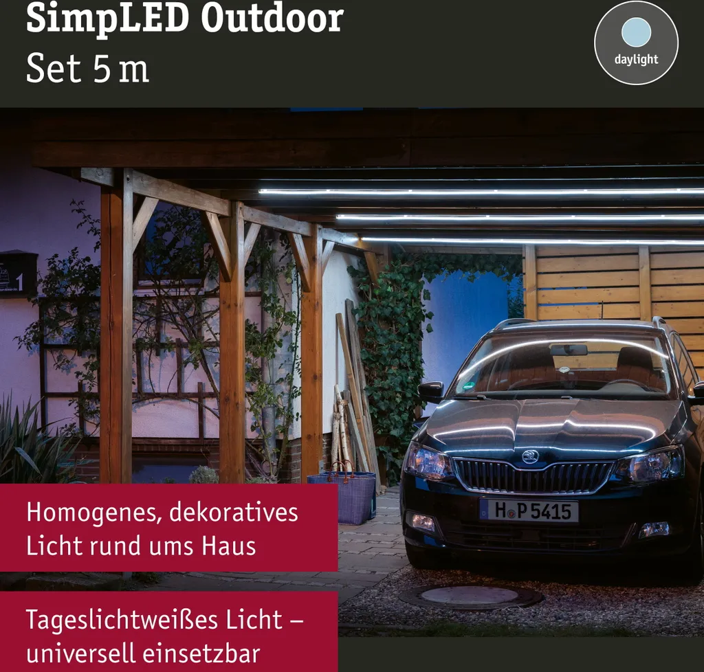 Kit Paulmann SimpLED LED Outdoor - Luce Istantanea per il Tuo Patio - 6