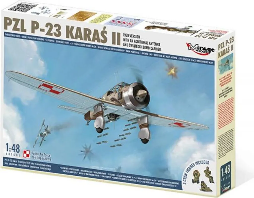 Maquette PZL P-23 Karas II avec Antenne Spéciale 1939 Echelle 1/48