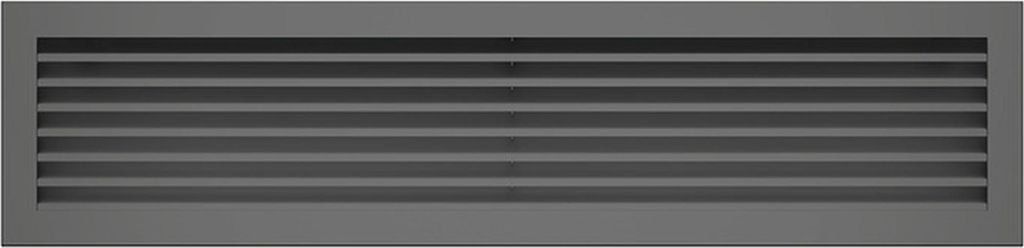 Kaminlüftungsgitter Graphit FLAT 17x70 cm – Lüftungsgitter für Kamin, Ofen oder Wand – Metall, rechteckig