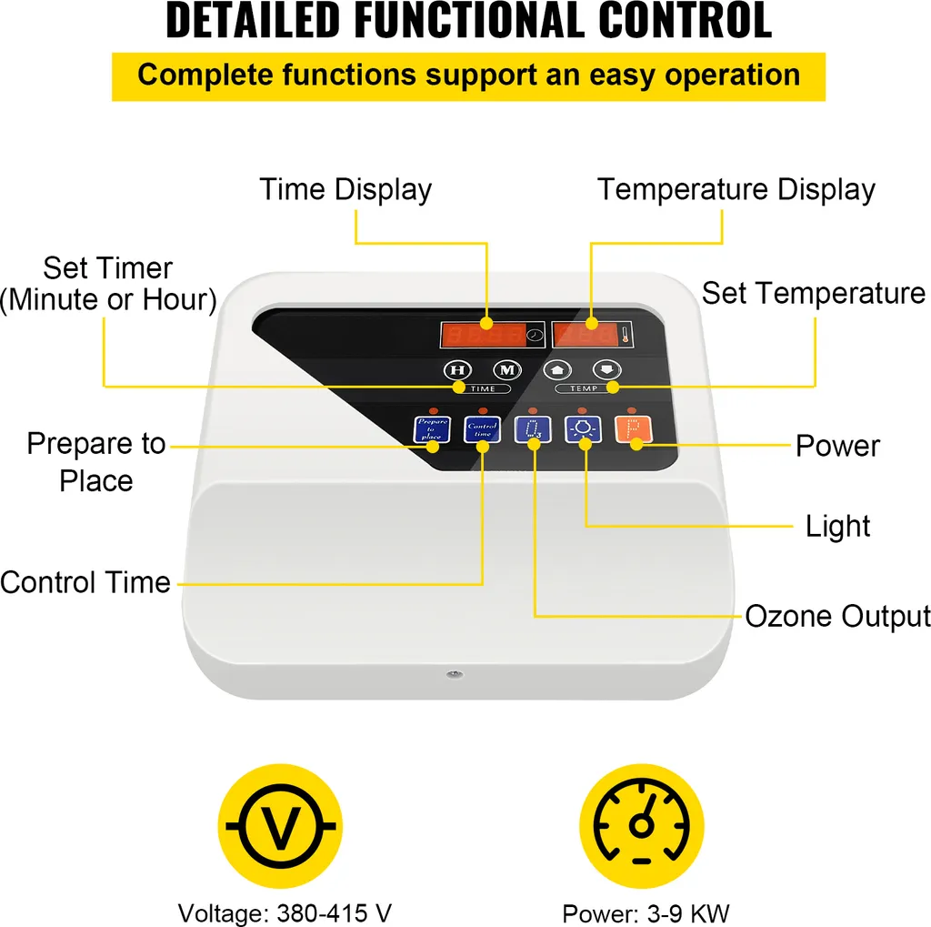 Commande de Sauna pour Réglage Température et Durée de Chauffe 9kW