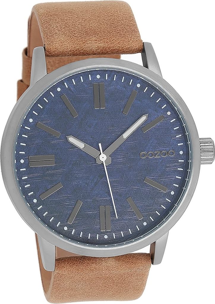 Oozoo Leder Herren Uhr Analog Quarzuhr Armband braun Timepieces D2UOC9406A