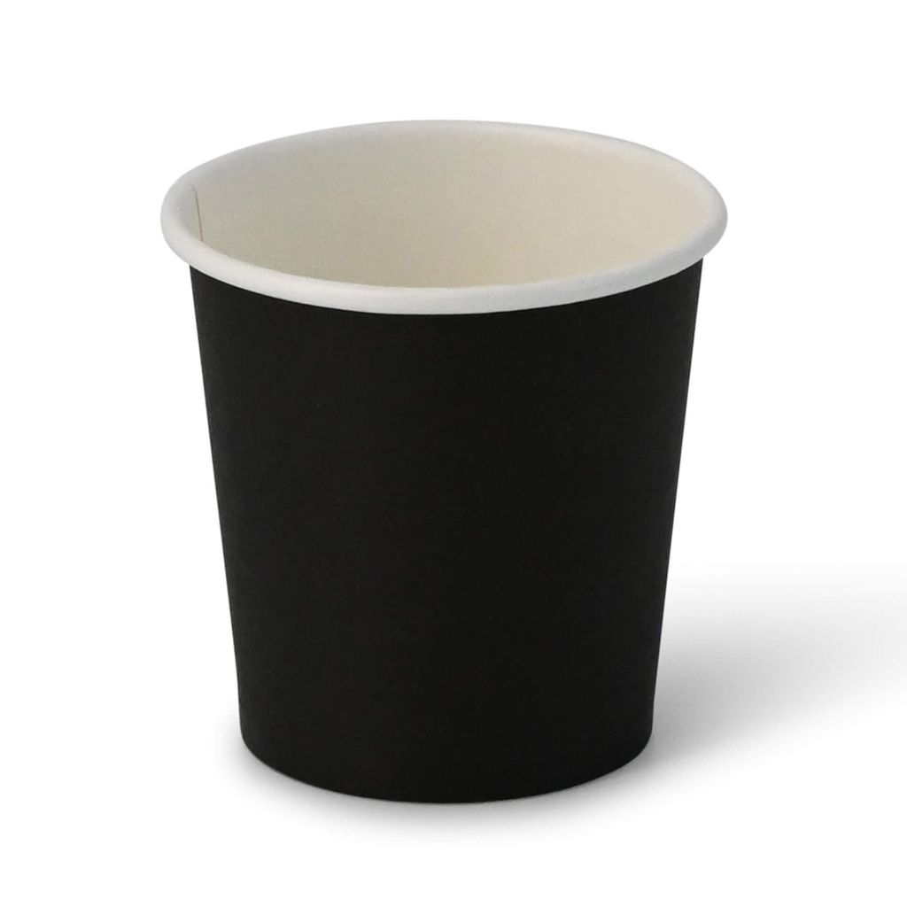 1000 gobelets en carton 100ml 4oz noir jetables Gobelet To Image du produit 