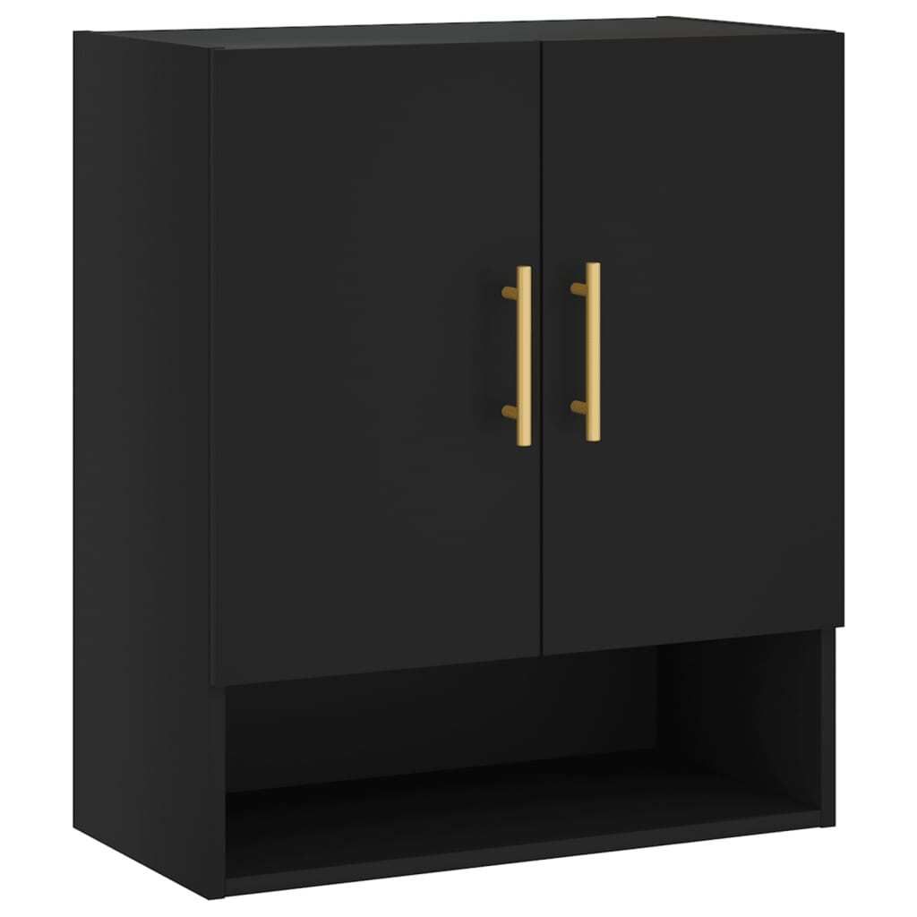 vidaXL Wandschrank Schwarz 60x31x70 cm Holzwerkstoff Produktbild 