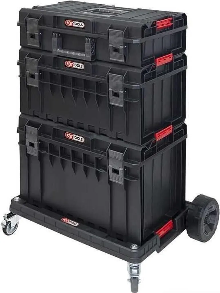 Ensemble de caisses SCM avec chariot de transport 4 pièces 850.0377
