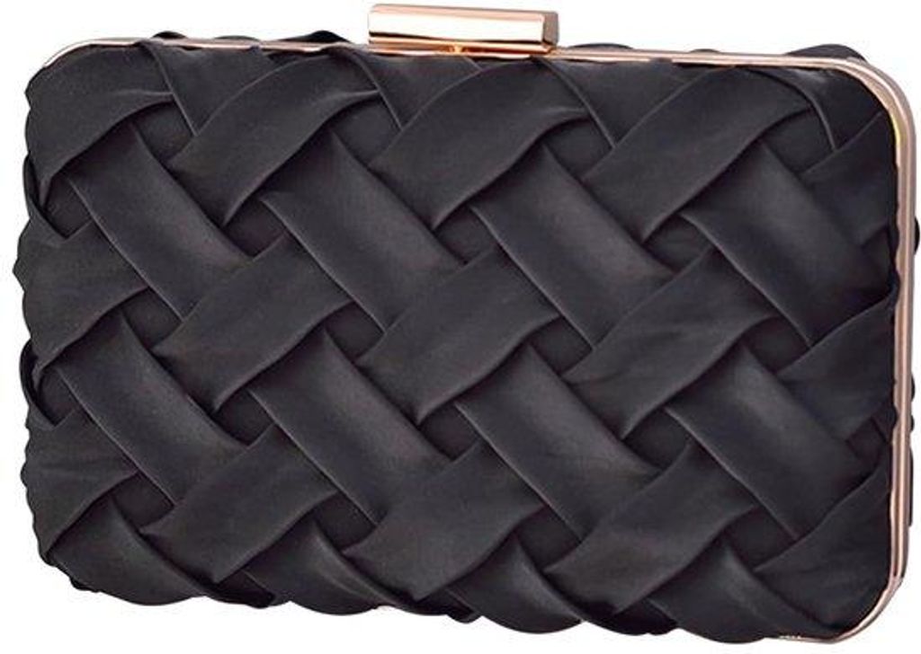 Elegante schwarze Clutch Handtas für Hochzeit