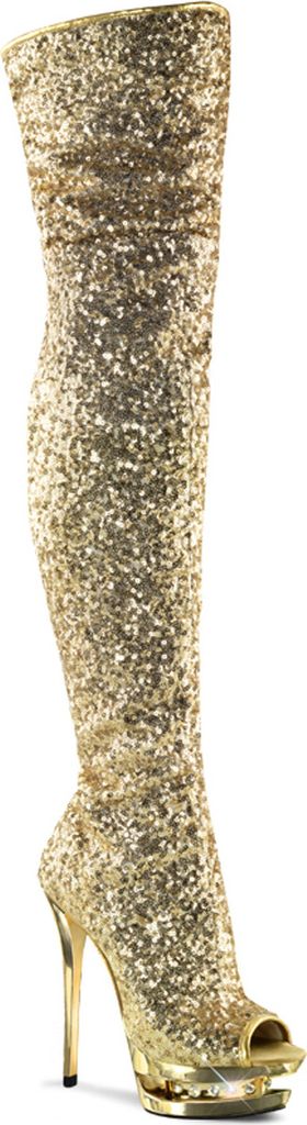 BLONDIE-R-3011 Damen Boots von Pleaser, Gold  , EU 39, US 9 Produktbild 