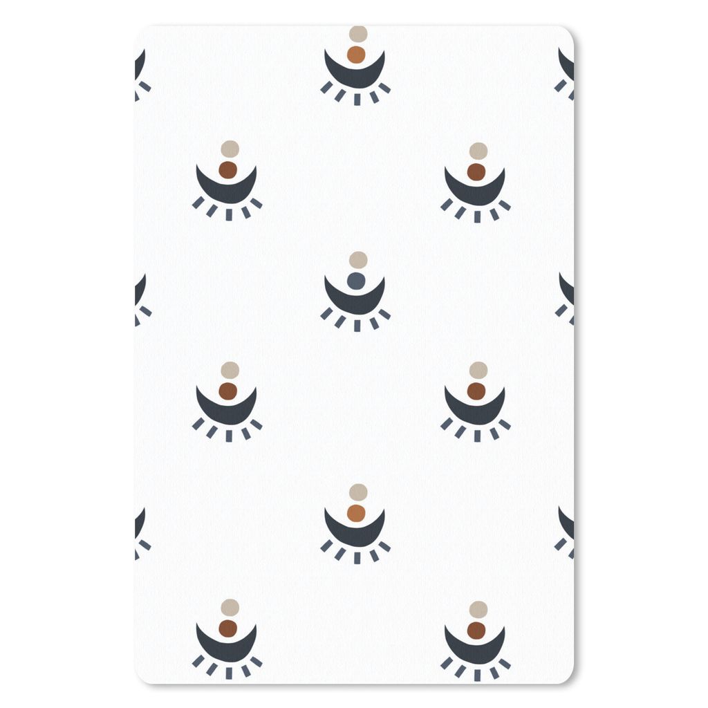 MuchoWow Mauspad Mousepad Muster - Mond - Punkte 40x60 cm - Mousepads - Maus Mat - Pad - Mausunterlage - Schreibtisch Accesoire