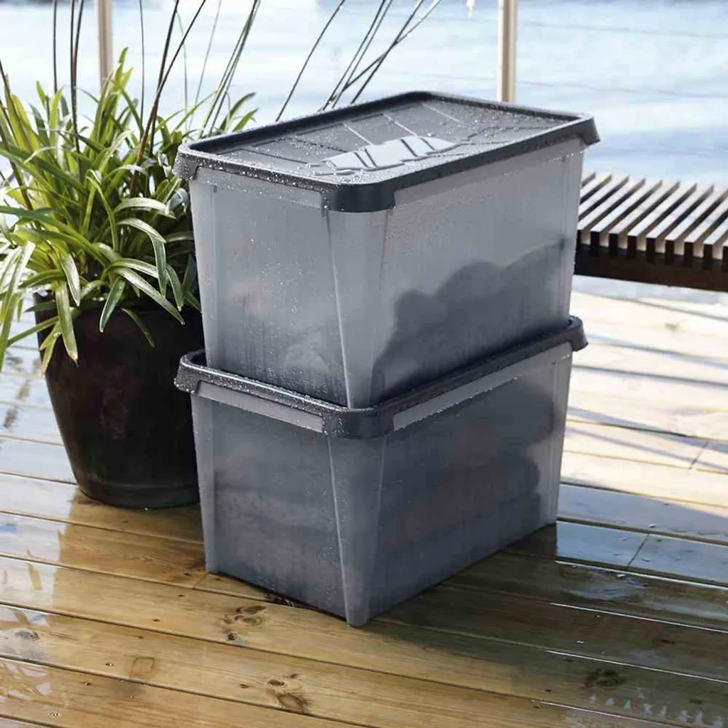 SmartStore Dry 45 Boîte de Rangement Étanche 50L Anthracite Robuste