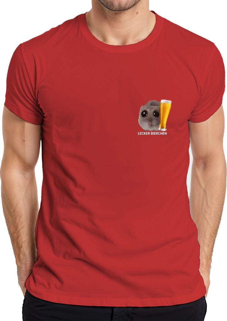 Lecker Bierchen Sad Hamster Meme Bier Weißbier Party Saufen Produktbild 