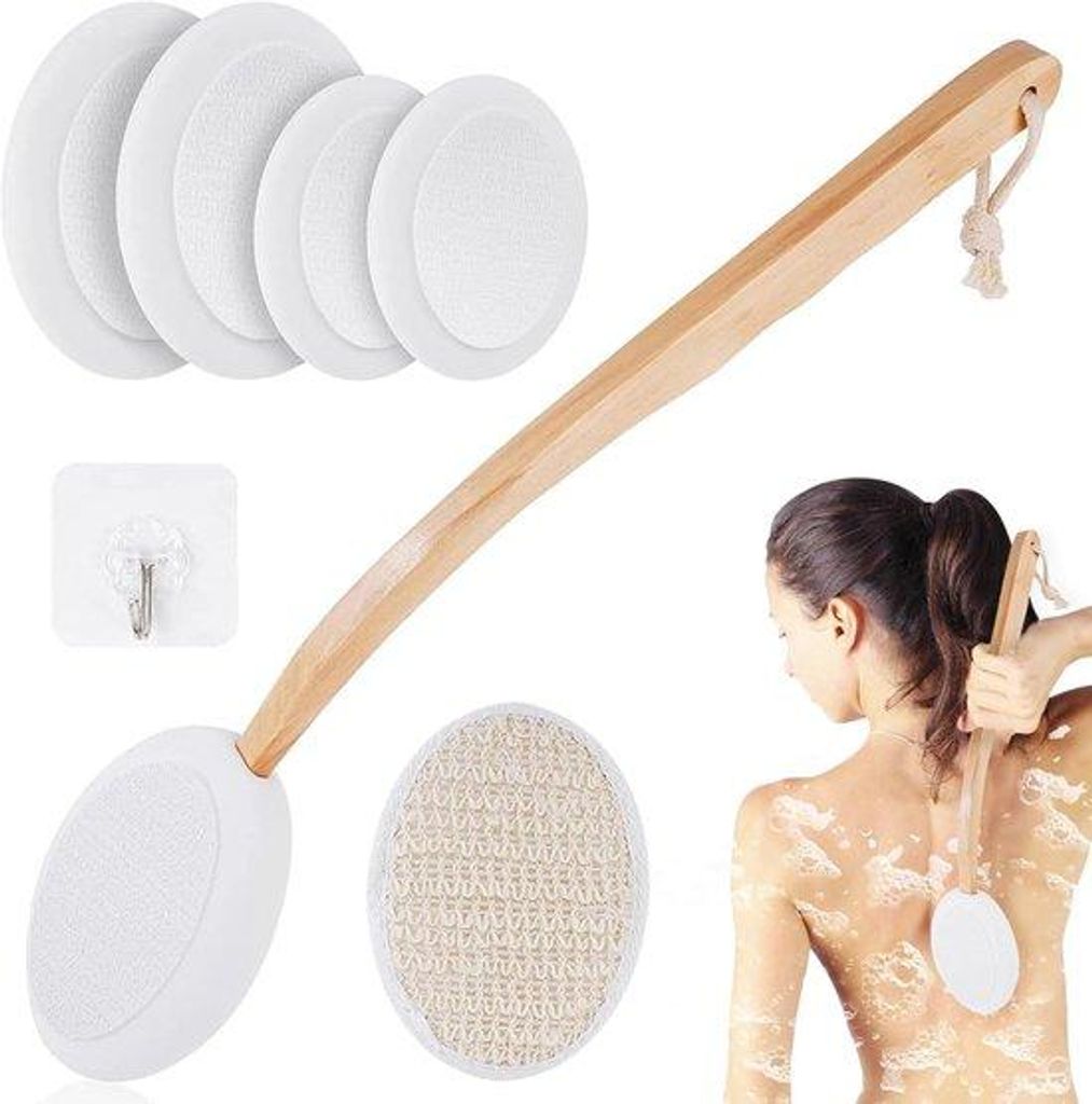 Famanu Rückenbürste mit langem Griff – Set mit wechselbaren Produktbild 