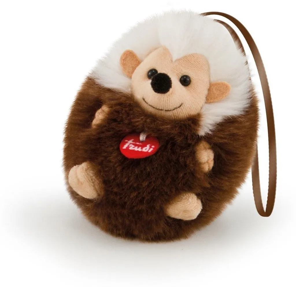 Doudou de voyage hérisson 10 cm brun petite taille XXS facile à saisir