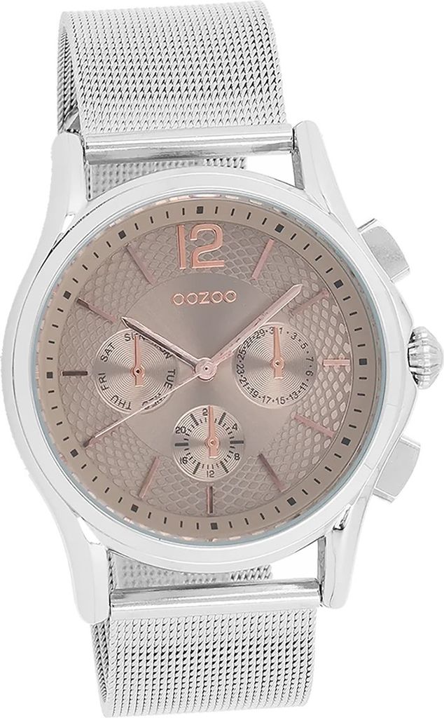 Oozoo Metall Damen Uhr Analog Quarzuhr Armband silber Timepieces D2UOC9107A