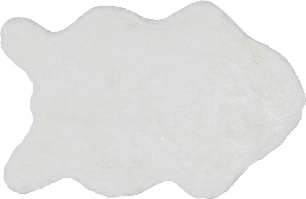 SCHÖNER WOHNEN-Kollektion Moderner Kunstfellteppich TENDER Weiß 60 x 90 cm