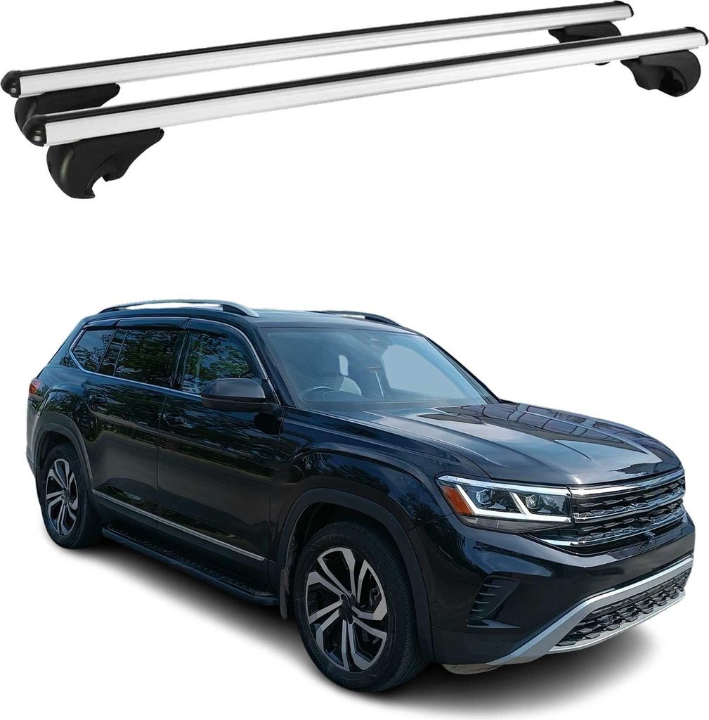 Dachträger Grundtäger für VW Atlas 2017-2025 75kg Alu Silber 2 tlg