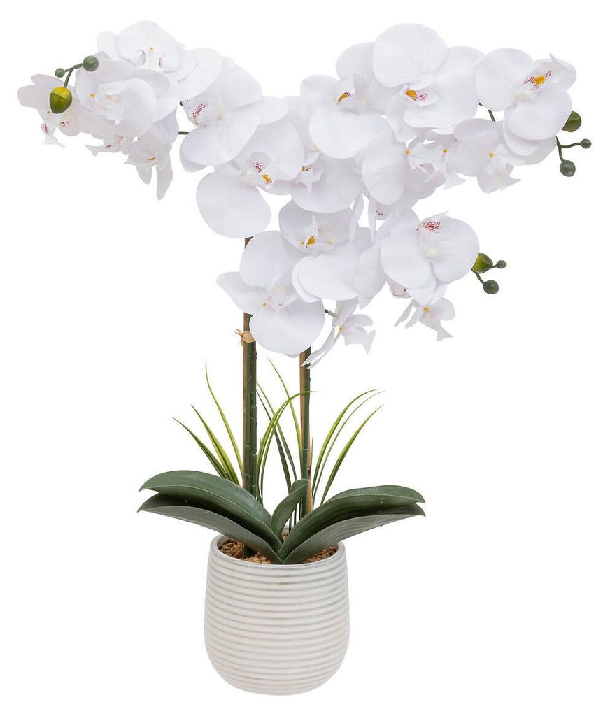 Atmosphera Kunstliche Pflanze Orchidee - weise Bluten - im Produktbild 