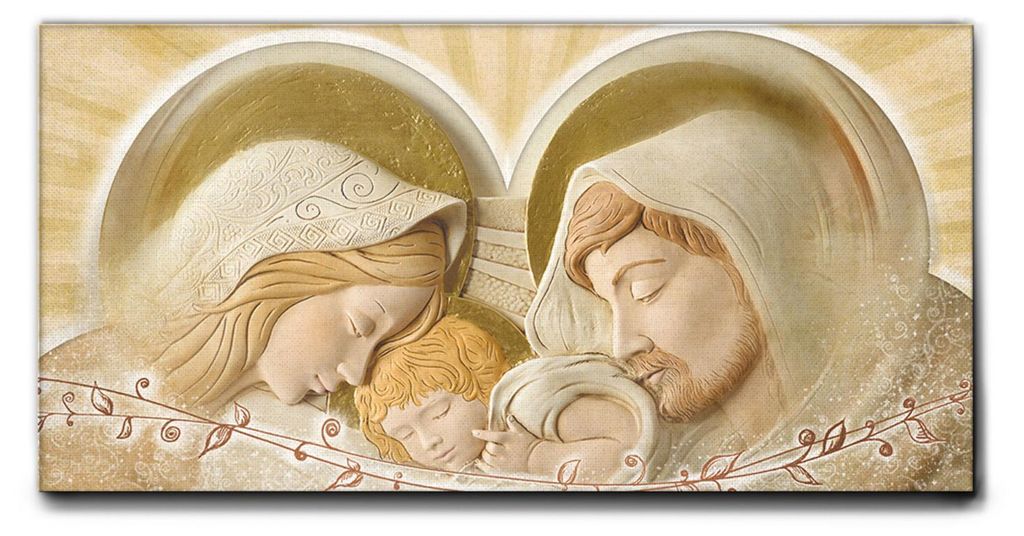 Giallobus - 11 - Segen der Heiligen Familie - Giallobus - 70L x 35B cm - Bild - Leinwand mit Standardrahmen