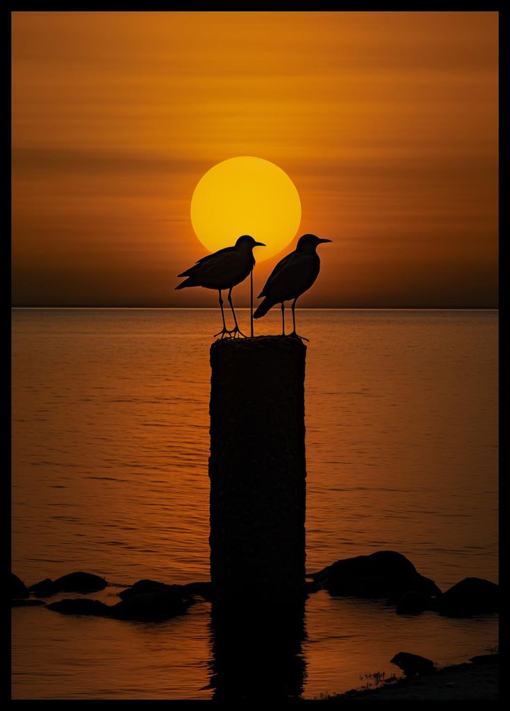 Plakat 42x59,4cm Gespräche bei Dämmerung