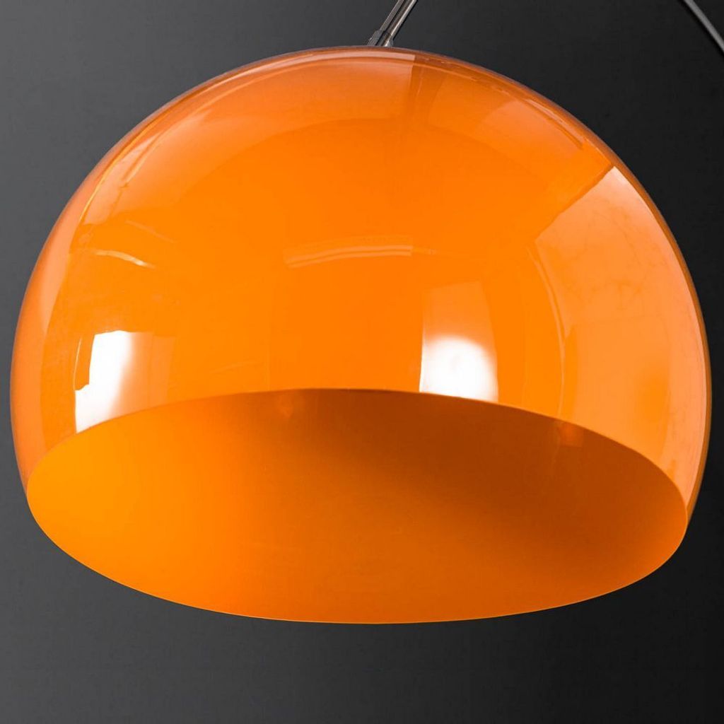 cagü: Design Bogenlampe LUXX Orange mit Marmorfuß Weiß Produktbild 4