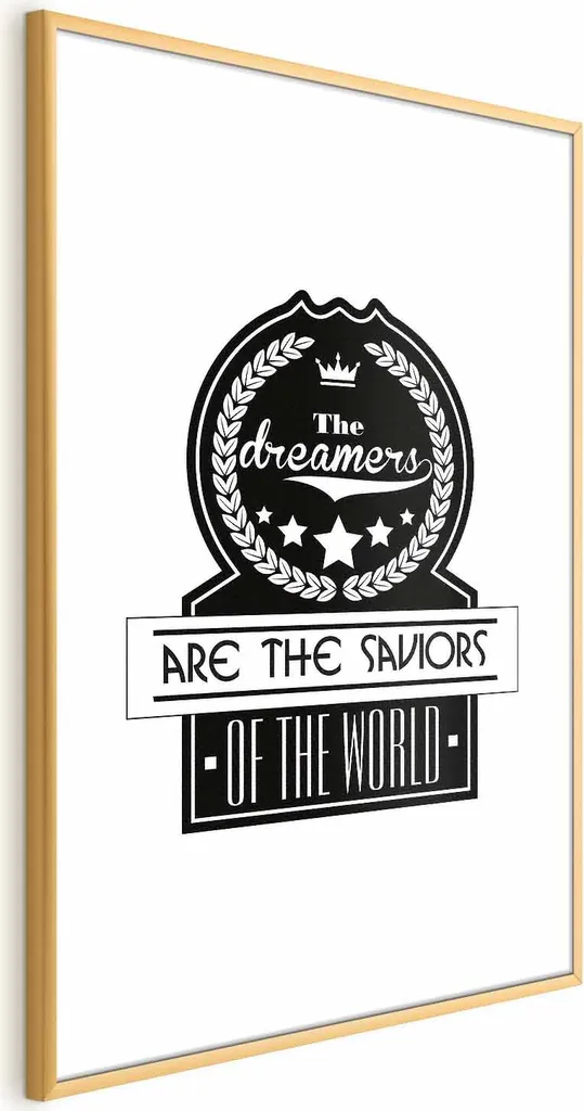 Poster Dreamers 40x60 con Cornice Oro - Decorazione Parete Moderna