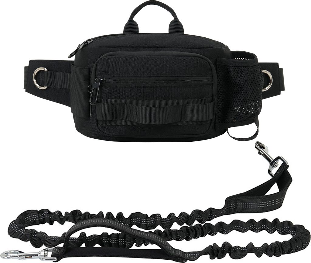 Freih?ndige Hundeleine, einziehbare Bungee-Leine mit Gš¹rteltasche fš¹r das Hundetraining und Spazierg?nge