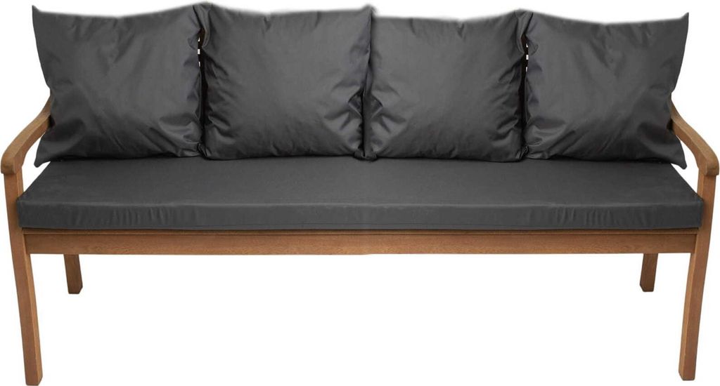 Coussins pour banc de jardin Gris foncé| Assise 170x50x7 + Image du produit 